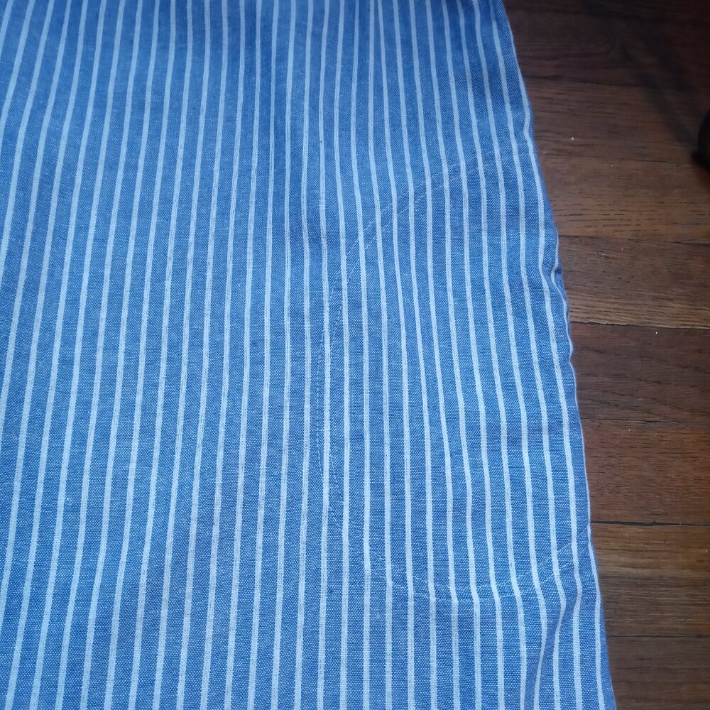 FOR CYNTHIA linen blend sleeveless shift dress in stripe (L) - Picture 7 of 15